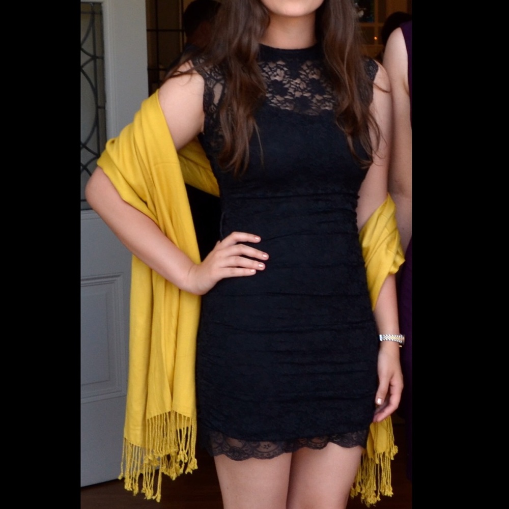 Audrey Ann Black Lace Dress - sz S